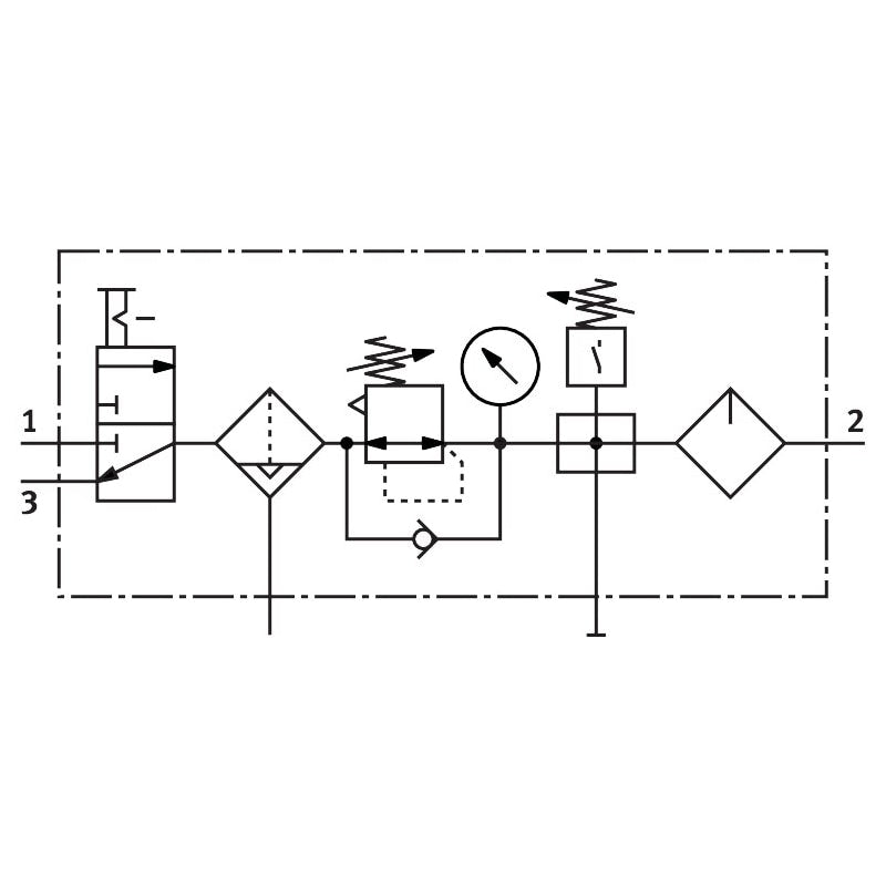 Air preparation combination unit MSB6N-1/2:C3J2F3M1-WP